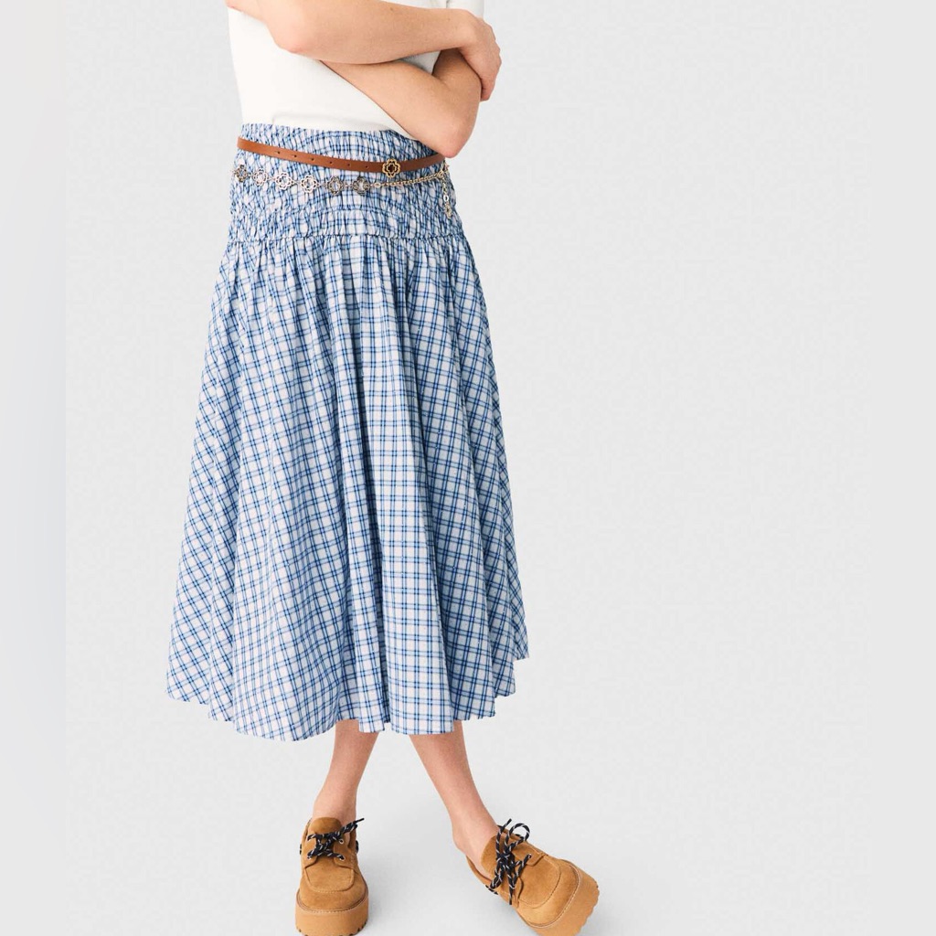 Maje Rhinestone Cotton Maxi Skirt 40